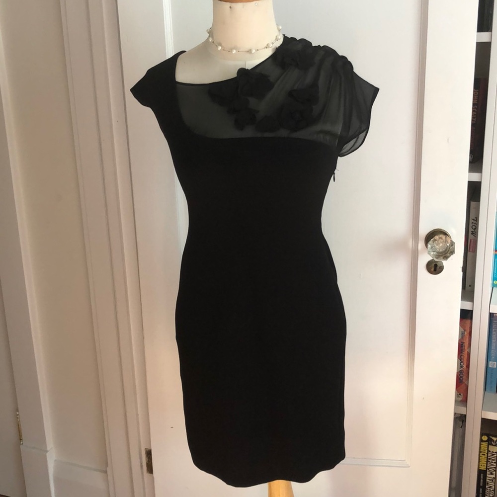 Black/sheer silk-lined Taylor dress